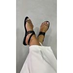 Sandália Rasteira Peça Dedo_3169- Preto