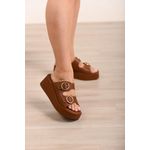 Anabela Fivela Redonda 6 cm_3188- Marrom