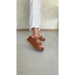 Anabela Fivela Redonda 6 cm_3188- Marrom