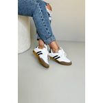 Tênis 2 Faixas Básico_3203- Branco/ Cinza