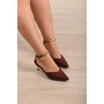 Scarpin Luxo Peça Tornozelo 6 cm_3218- Marsala