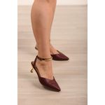 Scarpin Luxo Peça Tornozelo 6 cm_3218- Marsala