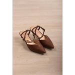 Scarpin Luxo Peça Tornozelo 6 cm_3218- Marrom
