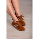Tênis Camurça Listra_3240- Caramelo