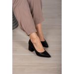 Scarpin Salto Bloco Liso 6 cm_3254- Preto