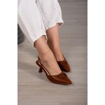 Scarpin Slingback Peça 7 cm_3268- Marrom