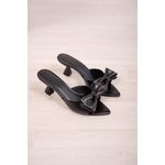 Tamanco Laço Duplo 7 cm Preto