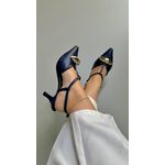 Scarpin V Peça 7 cm_3301- Azul Marinho