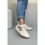 Tênis Luxo A11510_3304- Creme/ Ouro