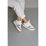Tênis Corte Solado Alto Detalhe Traseiro_3308- Branco/Cinza