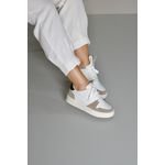 Tênis Corte Solado Alto Detalhe Traseiro_3308- Branco/Cinza