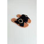 Sandália Rasteira Max Fivela_3340- Preto 