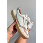 Tênis Mega Confortável Viés Color Sola Caramelo_3360- Branco/Bege