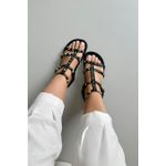 Sandália Papete Pirâmide 2 Fivelas_3388- Preto