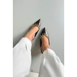 Scarpin Bolas Fivela 7 cm_3407- Marrom