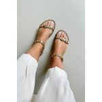 Sandália Rasteira Minimalista Peça Orgânica_3430- Ouro Light