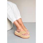 Sandália Flat Dedo Trama_3442- Nude