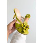 Tamanco Salto Cromado 9 cm_3458- Verde