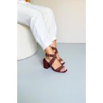 Sandália X Tachas 8 cm_3459- Marrom