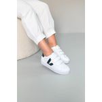 Tênis Detalhe V Mega Confortável_3464- Branco/Preto