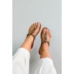 Sandália Rasteira Dedo Pedras_3471- Caramelo