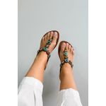 Sandália Rasteira Dedo Pedras_3471- Marrom