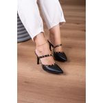 Scarpin Luxo Pirâmide 8cm_347- Preto