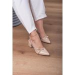 Scarpin 2 Fivelas Salto Bloco Inspiração Arezzo 6 cm_394- Nude