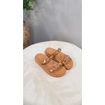 Papete Rasteira Max Pirâmide/Bola_4005- Caramelo