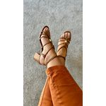 Sandália Detalhe Peça de Amarrar 7 cm_456- Caramelo