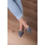 Sapatilha Slingback 2 Fivelas_478- Cinza