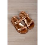 Sandália Papete Duplo Laço_574- Rose Gold