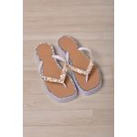 Chinelo Luxo Pedras_712- Branco