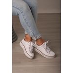 Tênis Viés Caramelo Super Confortável_736- Branco 
