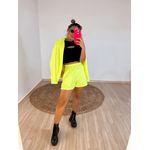 Short Moletom Neon Amarelo