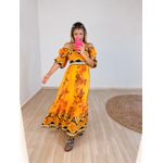 Vestido Rafaela Estampado Amarelo