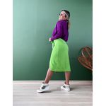 Saia Midi Tricot Verde