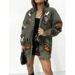 PARKA BEIJA FLOR BORDADA MILITAR