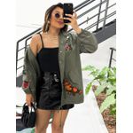 PARKA BEIJA FLOR BORDADA MILITAR