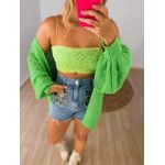 Top Renda Verde Neon 