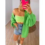 Top Renda Verde Neon 