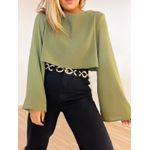 Cropped Flare Cf Verde