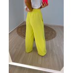 Calça Pantalona Crepe Amarela