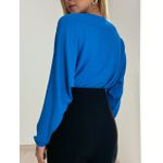 BLUSA CÁTIA MANGA LONGA AZUL