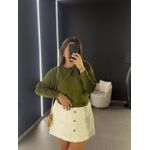 BLUSA CÁTIA MANGA LONGA VERDE OLIVA