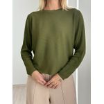 BLUSA CÁTIA MANGA LONGA VERDE OLIVA