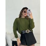 BLUSA CÁTIA MANGA LONGA VERDE OLIVA