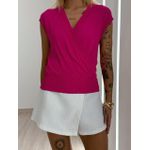 BLUSA TRESPASSADA TRICOZINHO PINK