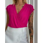 BLUSA TRESPASSADA TRICOZINHO PINK