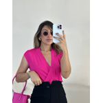 BLUSA TRESPASSADA TRICOZINHO PINK